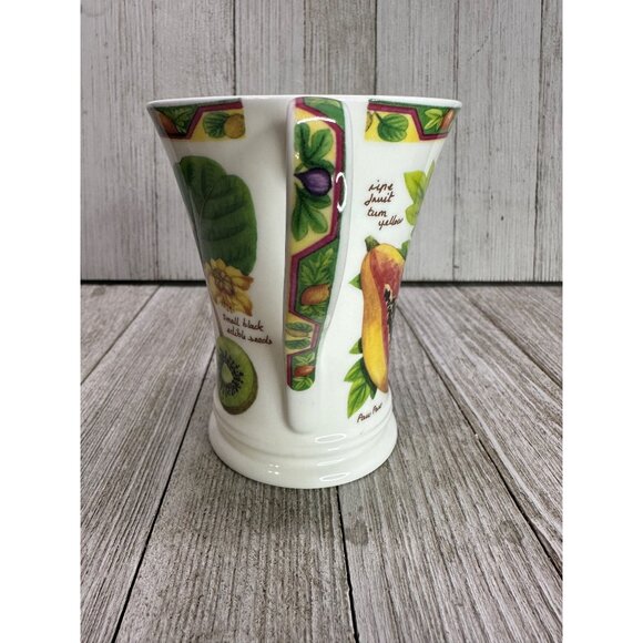 Vtg Crown Trent Fine Bone China Fruit Set of 2 Mugs Kiwi Papaya Pomegranate Fig - Picture 10 of 16